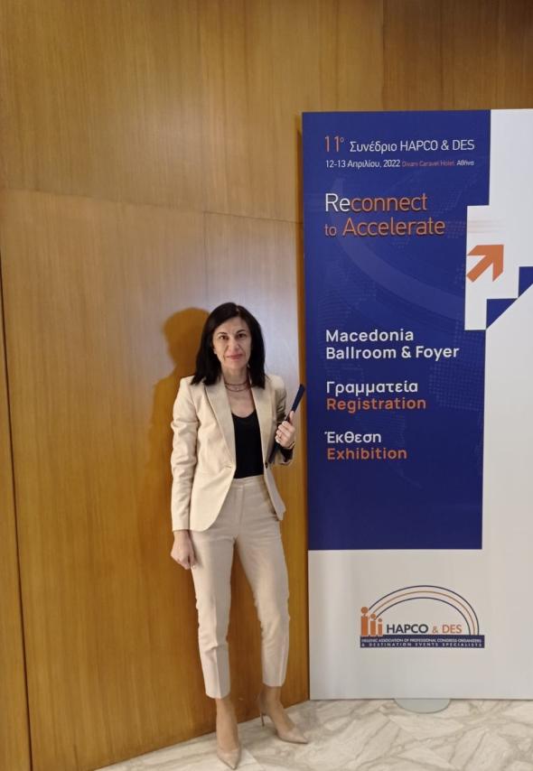 13/04/2022 – Ολυμπία Αναστασοπούλου στο 11ο Συνέδριο Hapco & DES:  Σχεδιάζουμε την επικοινωνιακή στρατηγική μας για τον συνεδριακό τουρισμό πάνω σε αναπτυξιακές βάσεις