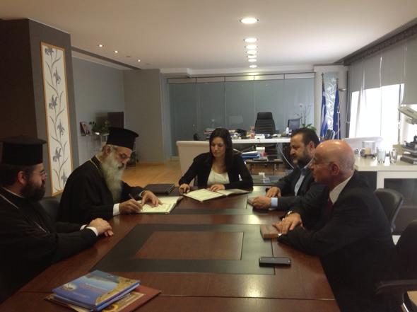 07/11/2013: Πρωτόκολλο συνεργασίας Υπουργείου Τουρισμού και Εκκλησίας της Κρήτης
