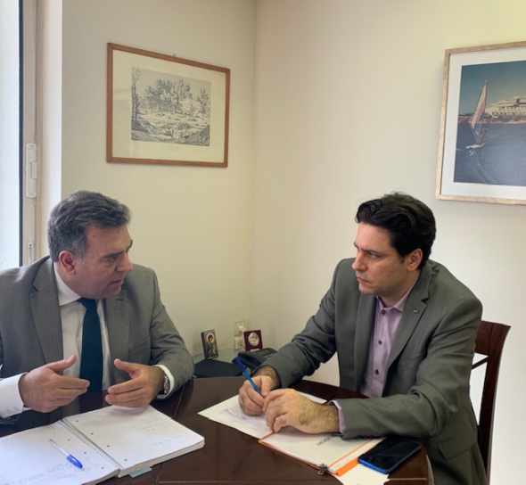 13/03/2020- «Συνάντηση του Υφυπουργού Τουρισμού κ. Κόνσολα με τον Ειδικό Γραμματέα Διαχείρισης Ιδιωτικού Χρέους κ. Κουρμούση για τη στήριξη επιχειρήσεων και εργαζομένων στον τουρισμό που έχουν δανειακές υποχρεώσεις»