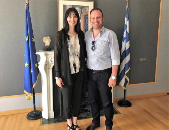 05/07/2018: Η Υπουργός Τουρισμού Έλενα Κουντουρά υποστηρίζει την υποψηφιότητα του Δήμου Παγγαίου για «Ευρωπαϊκή Πόλη Αθλητισμού 2019» – Συνάντηση με το Δήμαρχο Παγγαίου Φίλιππο Αναστασιάδη