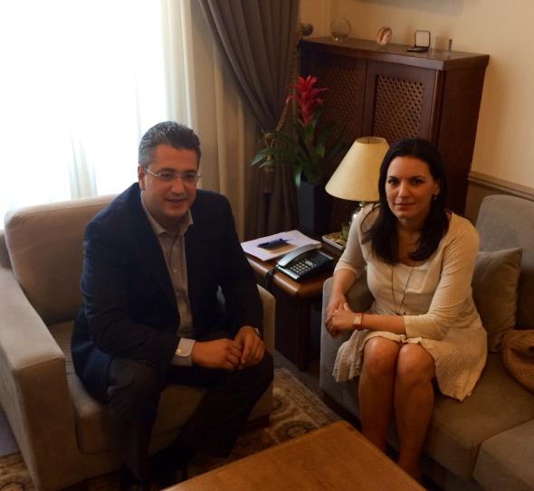 18/07/2014: Συνάντηση της Υπουργού κυρίας Όλγας Κεφαλογιάννη με τον Περιφερειάρχη Κεντρικής Μακεδονίας κύριο Απόστολο Τζιτζικώστα