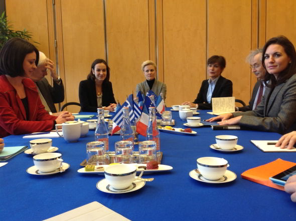 17/12/2012: Συνάντηση της Υπουργού Τουρισμού Όλγας Κεφαλογιάννη με την Υπουργό Τουρισμού της Γαλλίας Sylvia Pinel