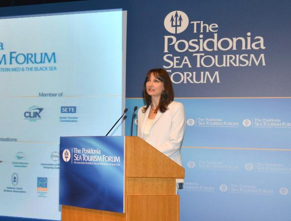 26/05/2015: Ομιλία της Αν. Υπουργού Οικονομίας, Υποδομών, Ναυτιλίας και Τουρισμού Έλενας Κουντουρά στην 3η Διεθνή Έκθεση Posidonia Sea Tourism Forum